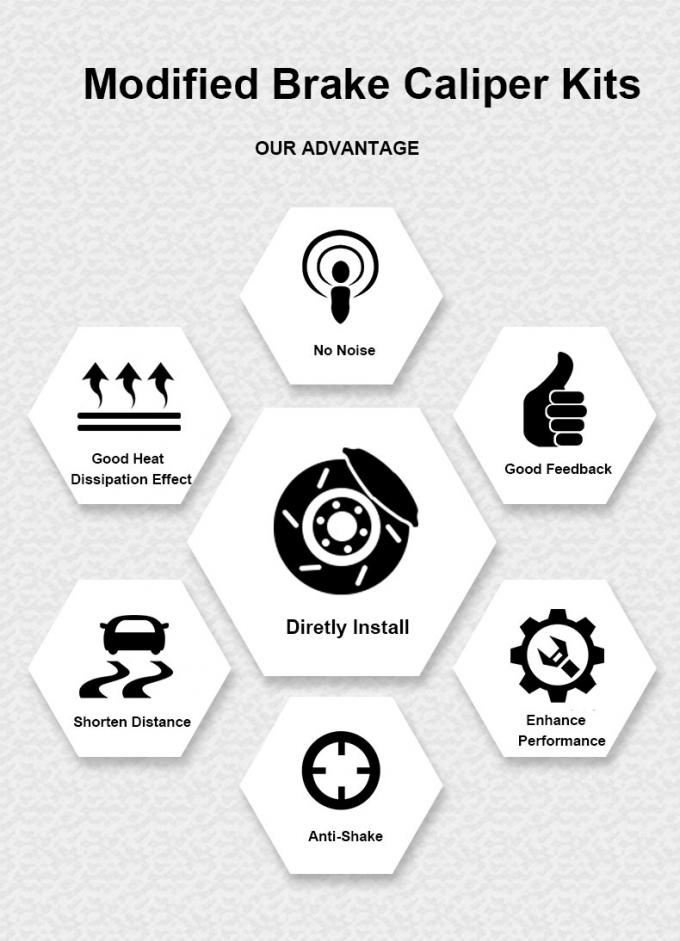 18Z 6 Pistons Car Brake Calipers Use Pillar Calipers And Composite