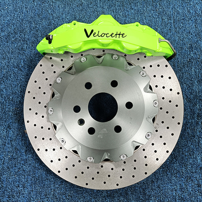 355mm 380mm 405mm GT6 Calliper On Car With CVZ Center Adapters Drilled Brake Discs