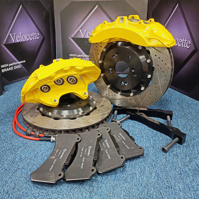 V6 6 Pistons Performance Car Brake Calipers Fit With Slotted Disc 380mm Diameter