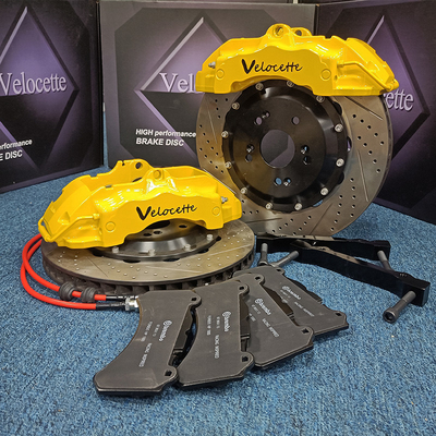 Monoblock Forged Modified Car Brake Calipers 18Z 6 Pistons With Stainless Steel Hoses