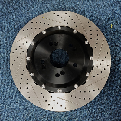 Monoblock Forged Modified Car Brake Calipers 18Z 6 Pistons With Stainless Steel Hoses