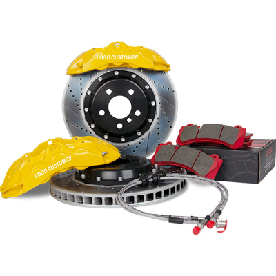 V6 Yellow Auto Fitting High Performance Brake Caliper 6 Pistons Aluminum Alloy