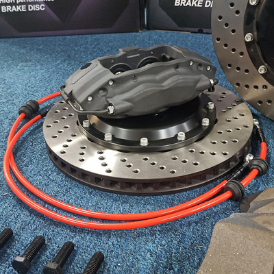 Front Driver Passenger Honda Calipers For Car Brakes Modified Drilled Ventilated Discs