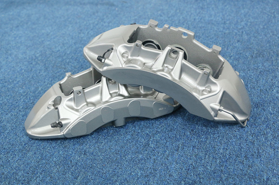 6 Pot Calliper On A Car Grey Zr1 Aluminum Casting Monoblock Construction