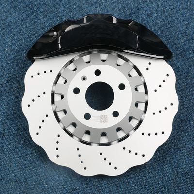 Drilled Brake Rotor Modified Brake Caliper Audi Aluminum Alloy