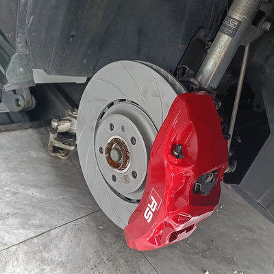 Audi A5 Upgrade Car Brake Caliper Kit 6 Big Pot Red Color Monoblock Calper