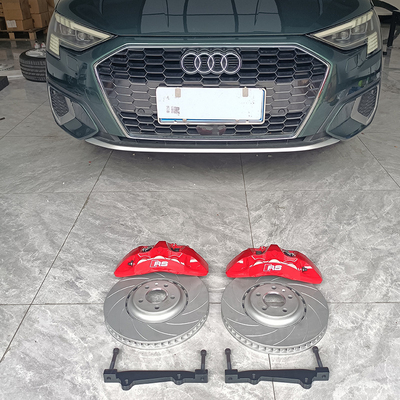 Audi A5 Upgrade Car Brake Caliper Kit 6 Big Pot Red Color Monoblock Calper