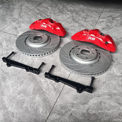Audi A5 Upgrade Car Brake Caliper Kit 6 Big Pot Red Color Monoblock Calper
