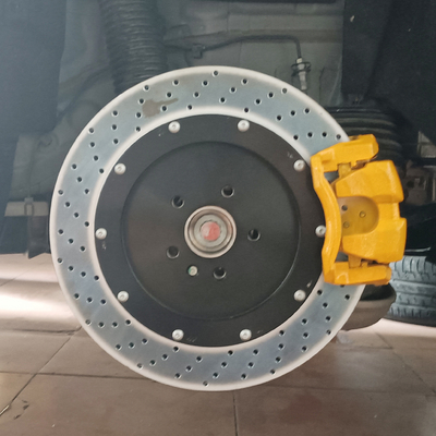 Upgrade Car Brake Calipers 8520 Big 6 Piston Calipers Yellow Color Fit For Zeekr 001
