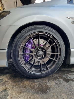 Toyota Previa 4 Piston Car Brake Calipers Painted Purple Color