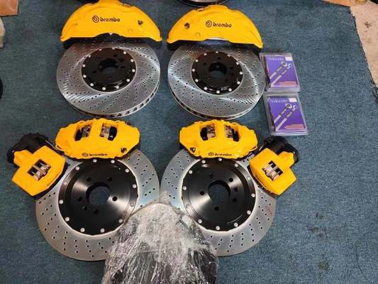 Yellow 420x36mm Car Brake Kit 10pot Car Brake Caliper Fit For Audi Rsq3 / Akebono