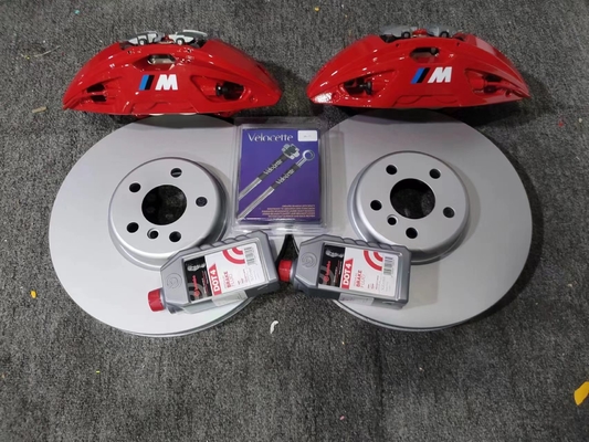 Fit For BMW X3 MP 4Pot Brake Caliper Kits Red Color 374MM Discs Replacement Pads
