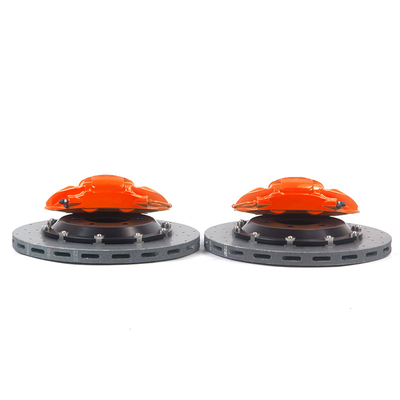 9N Orange Color 380-400mm Brake Disc Auto Parts and Spares 19-20 inch 6-Piston Brake Caliper Rear Wheel
