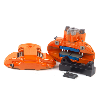 9N Orange Color 380-400mm Brake Disc Auto Parts and Spares 19-20 inch 6-Piston Brake Caliper Rear Wheel