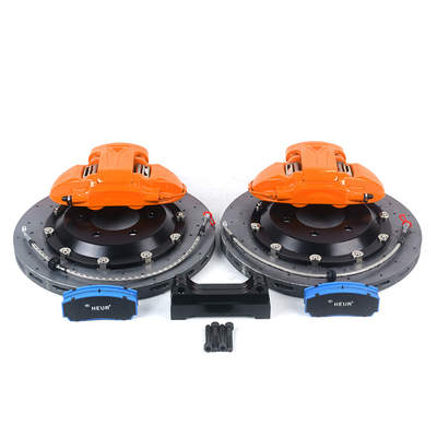 9N Orange Color 380-400mm Brake Disc Auto Parts and Spares 19-20 inch 6-Piston Brake Caliper Rear Wheel